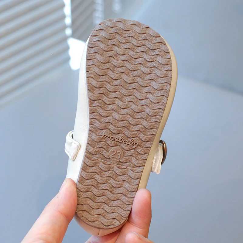 2025 New Girls Dress Shoes Simple Soft Toddler Little Kid Solid Strap Ballet Mary Jane Ballerina Flats Toddler Girl Leather ShoeT251101