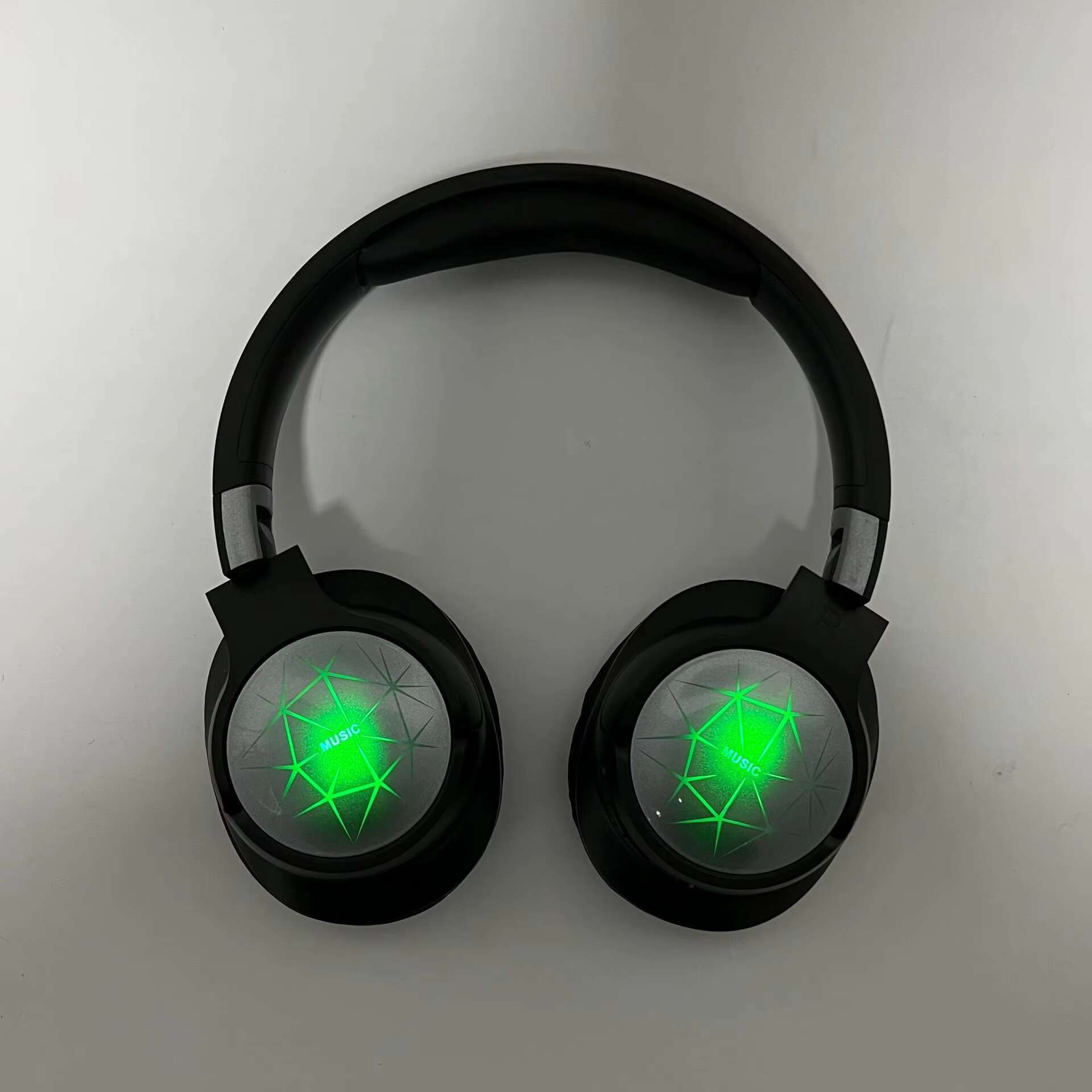 Foldable Wireless LED Headset with HiFi Surround Sound Waterproof Over-Ear In-Ear Headphones for Cool Boys and Girls
