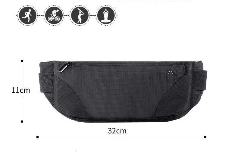 Running phone waist bag sports bag multifunctional outdoor equipment for men and women waterproof invisible ultrathin miniW251101