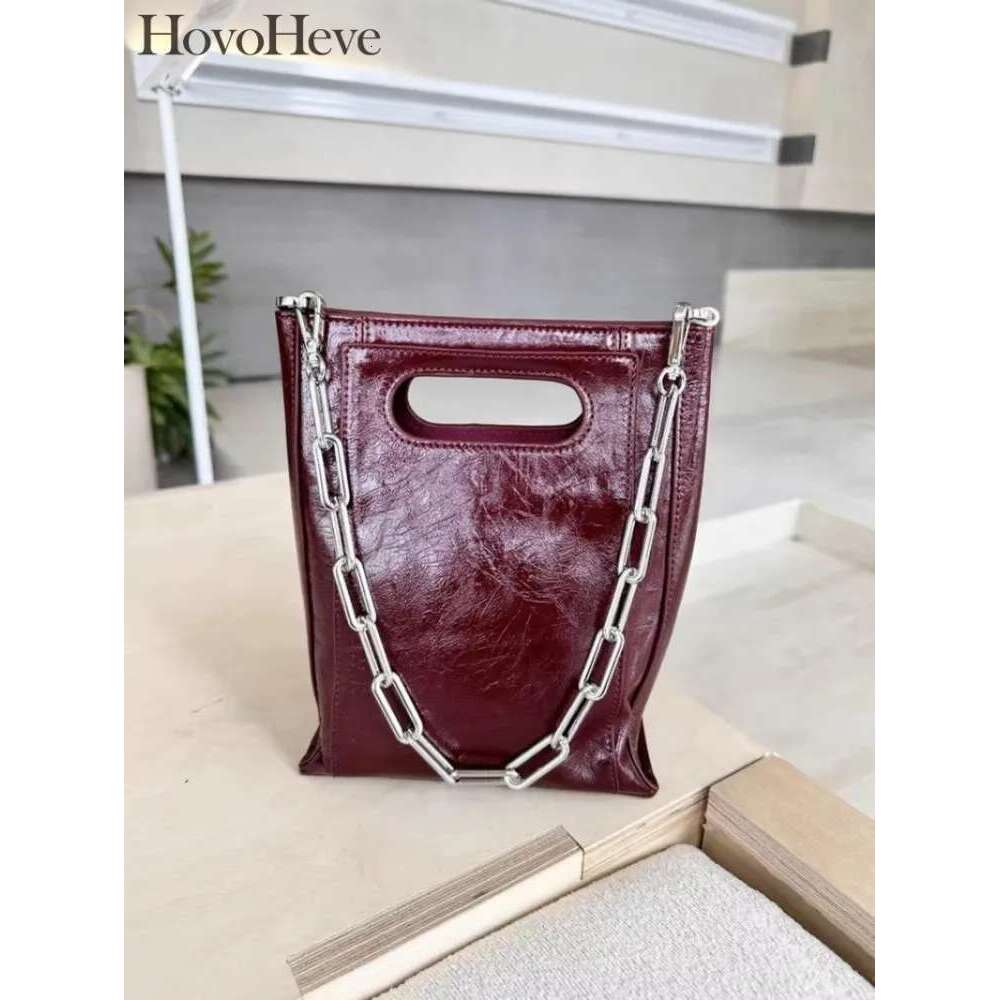 Women's Bags Designer Chain Cowhide Office Ladies Party Handbag Genuine Leather Women Casual Crossbody Bag Totes Strap Shoulder Bags