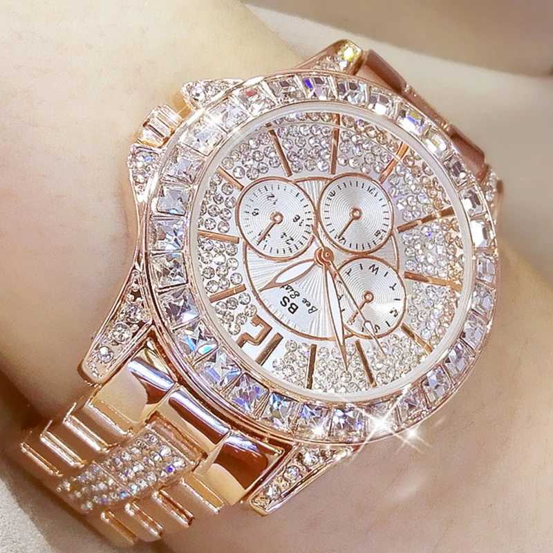 Women es Quartz Diamond Luxury Fashion Top Brand Wrist Fashion Ladies Crystal Jewelry Rose Gold W251031