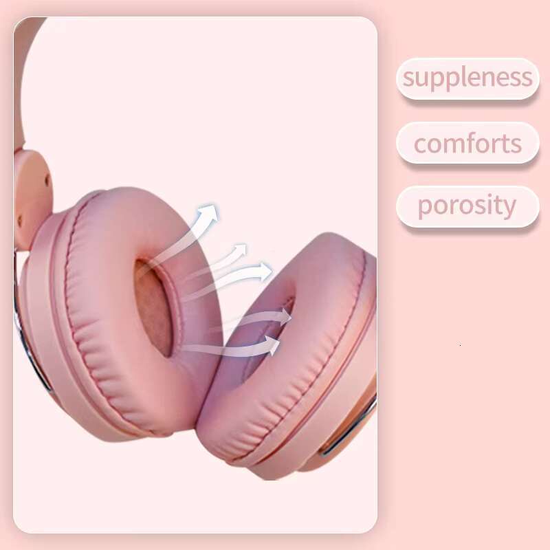 Head-mounted Soft Cotton Cute Children Headphones Pink Wired Unicorn Kids Stereo Gaming Headset Gifts for Girls