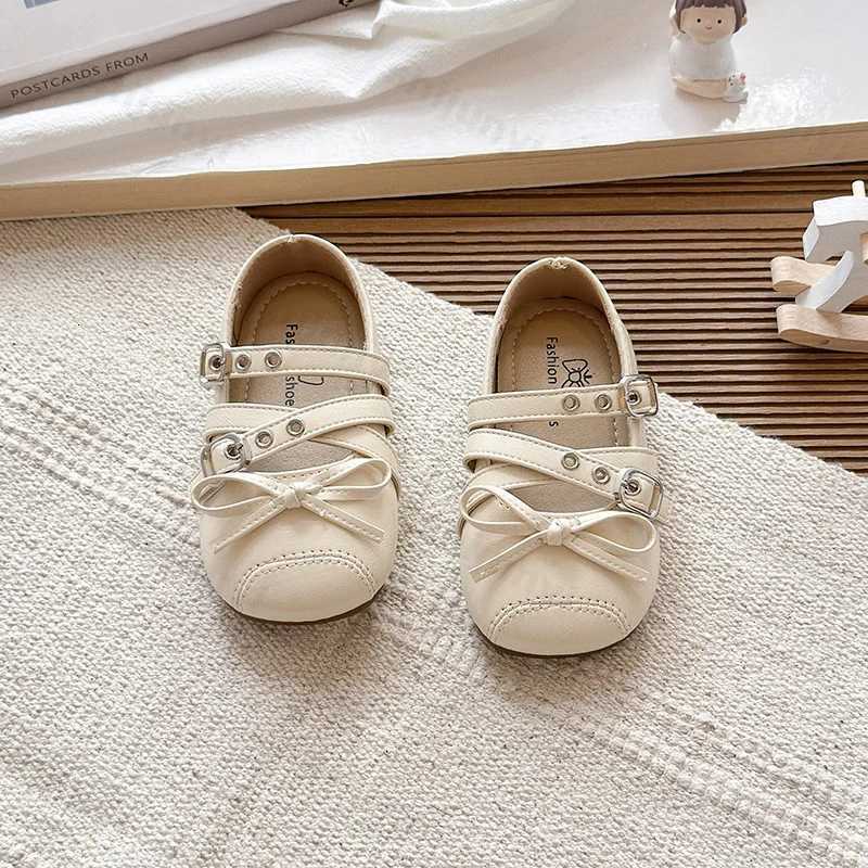 Children PU Leather Shoes Autumn 2025 Girl Princess Shoes Kids Comfortable Anti Slip Fashion Soft Bottom Mary Jane Flat ShoesT251101