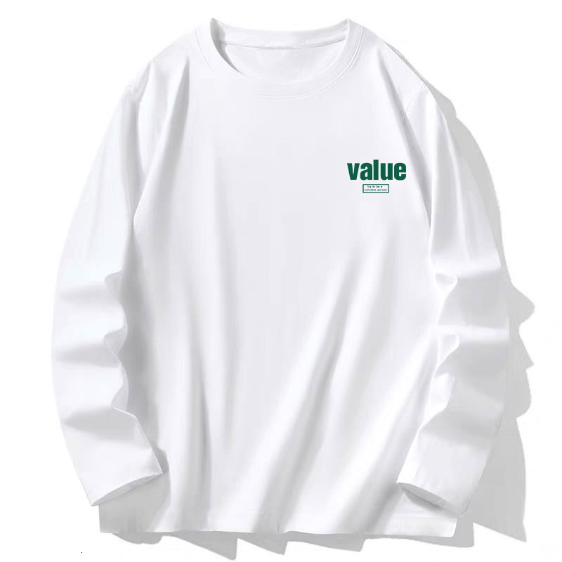 2025 Spring And Autumn Long Sleeve T-shirt For Men Solona Fabric Printed Loose Thin Base Designer T-shirt Layer T-shirt Trendy Undershirt