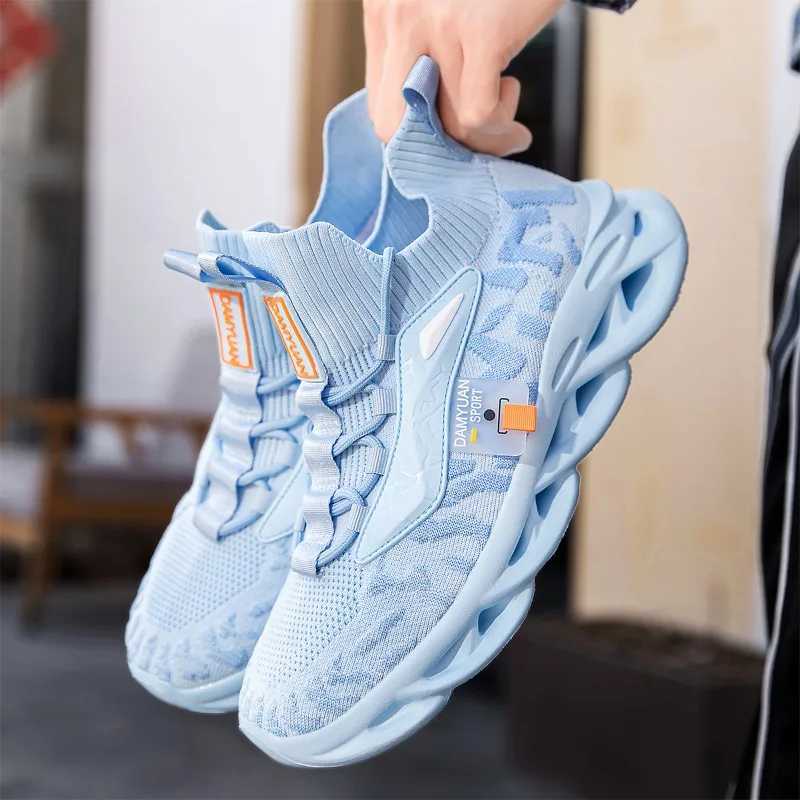 Fashion Men Running Shoes Breathable Upper Gym Sport Shoe Slip-on Lace-up Athletic Jogging Tennis Plus Size hot 46 Zapatillas Hbre Z250331