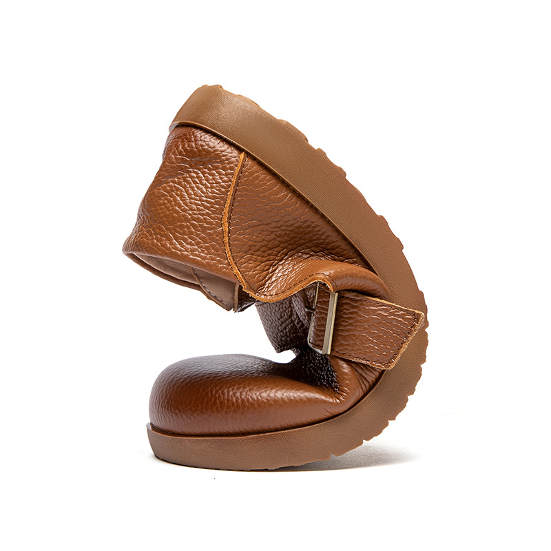 Cowhide Single Shoes for Women 2025 Spring New Collection Retro Flat Heel Versatile Bean Small Leather Shoes Casual