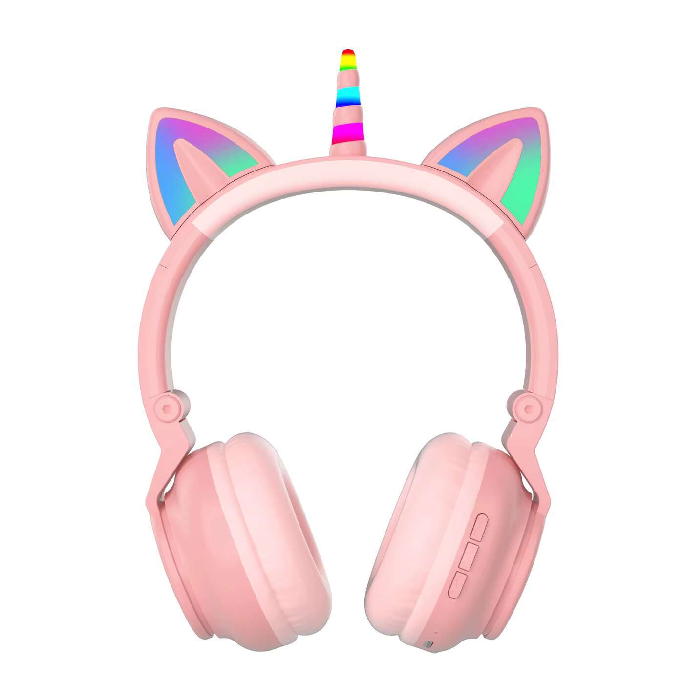 YUSONIC Cute Unicorn LED Light Wireless Earphones Blue-tooth TWS Headset for Kids Live Chat Gaming Headphone