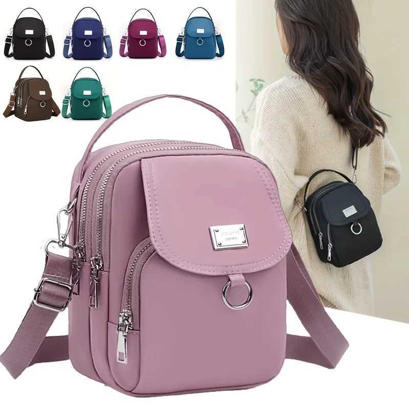 Lightweight Nylon Womens Crossbody Bag Casual Mini Handbag Shoulder Bags for Women Tote Purses with Multiple Zip CompartmentsW251101