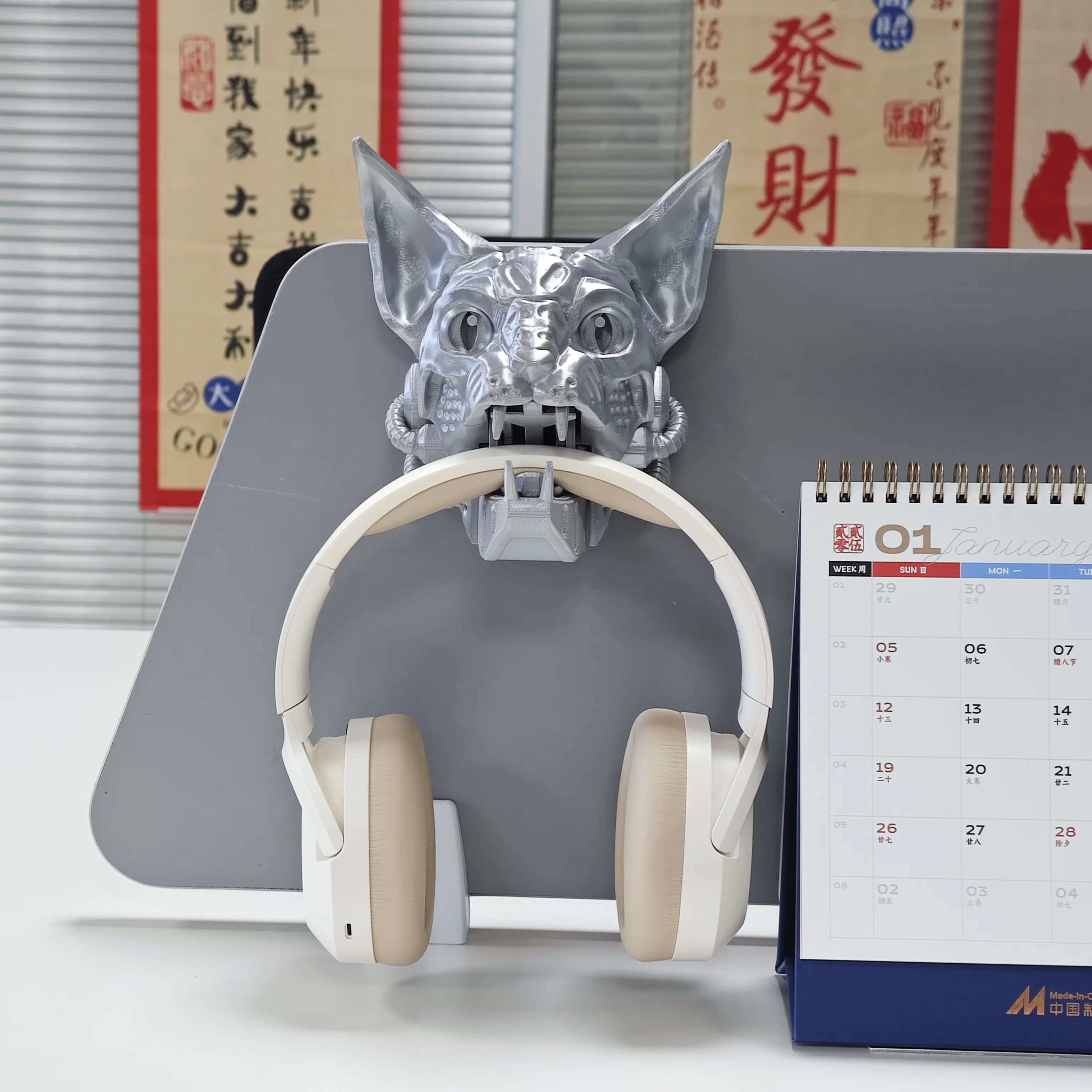 Customizable 3D Printed Headphone Stand Multi-Color Brass & Stainless Metal CNC hining Resin Material Hooks