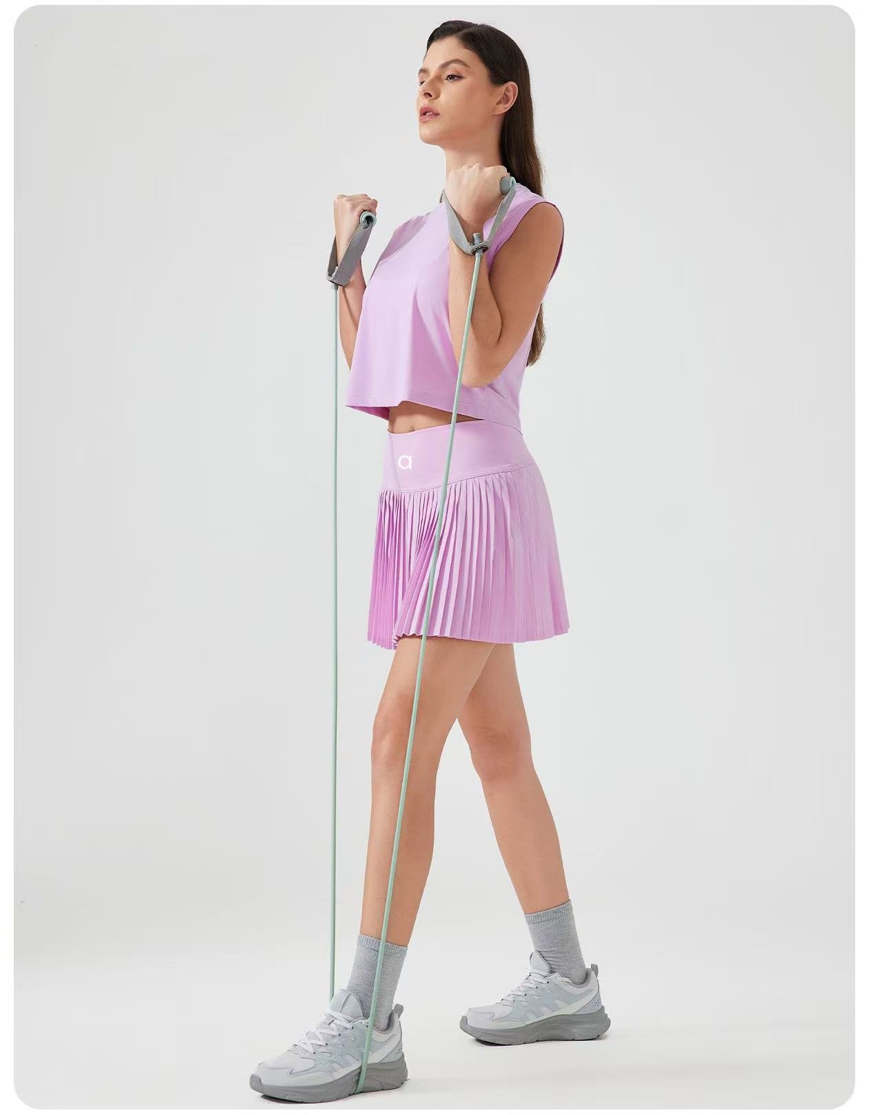 2025-- Pleated Tennis Skirt Lined Skirts With Pockets Perfect for Yoga Running and Tennis Wear High Wasit A line