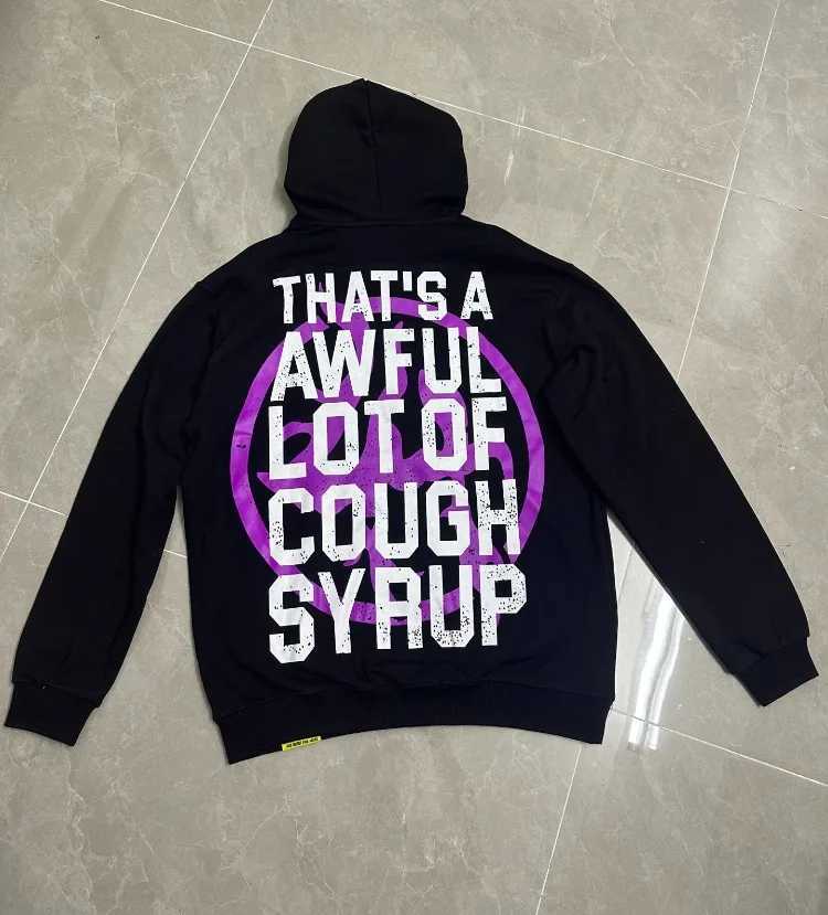Thats A Awful Lot of Cough Syrup Print Hoodie Comfortable Cotton Unisex Pullover Fashionable Design for Winter Casual Wear L251031