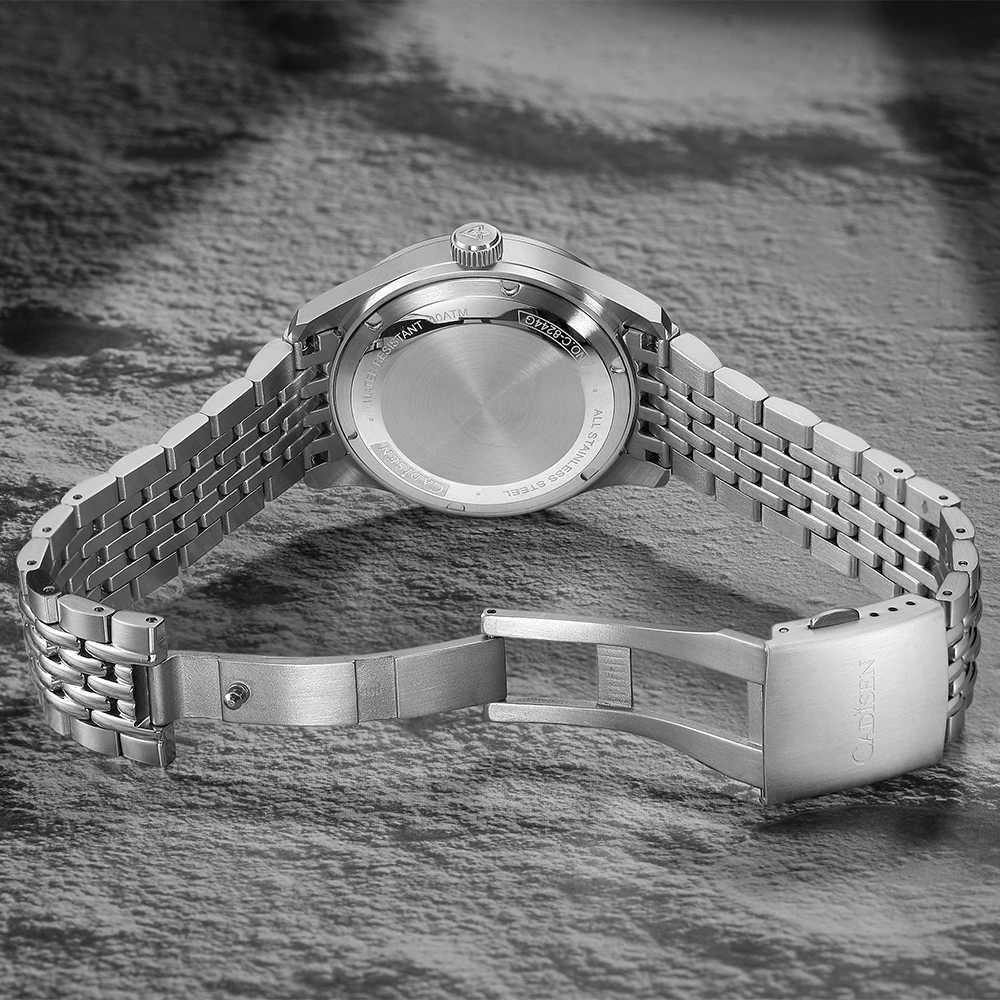 CADISEN Automatic Mechanical Man Silver Business Casual Waterproof Japan MIYOTA 8215 Movement Luminous Mens W251031