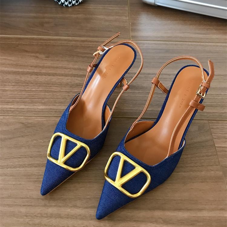 free shipping designer sandals women slippers slides womens blue denim indoor outdoor casual shoe trainers sneakers 2025