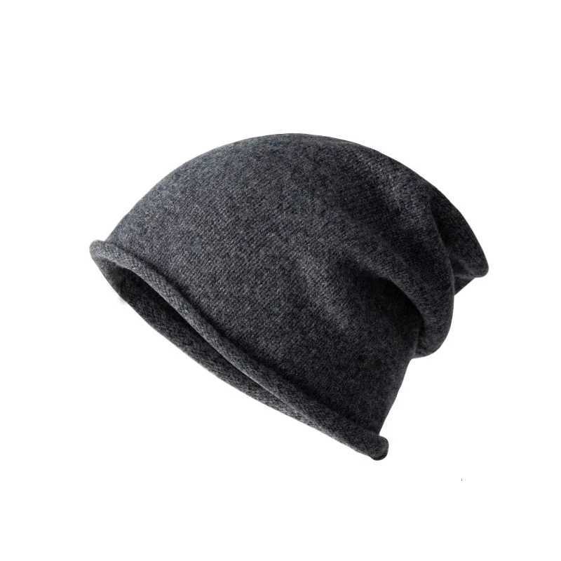 100 Pure Wool Knitted Women Beanies HighQuality Versatile Solid Warm Trend Hat Classical Simple Wool Slouchy Heap Hats Men CapXJ251101