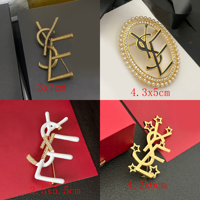 High Quality Brooch Designer Letter Brooches Pins Luxury Fashion Jewelry Men Women's Unisex Gold Plated Brooch Jewelry Lovers Gift Copper Material