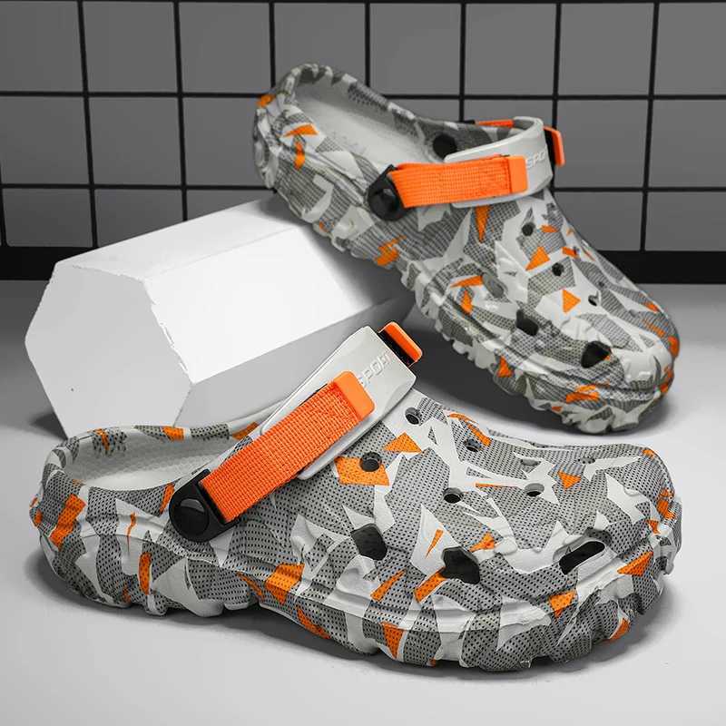 Mens summer slider Fi outdoor garden couple casual shoes Fi luxury sandals comfortable home soft slider 40-45XJ250401