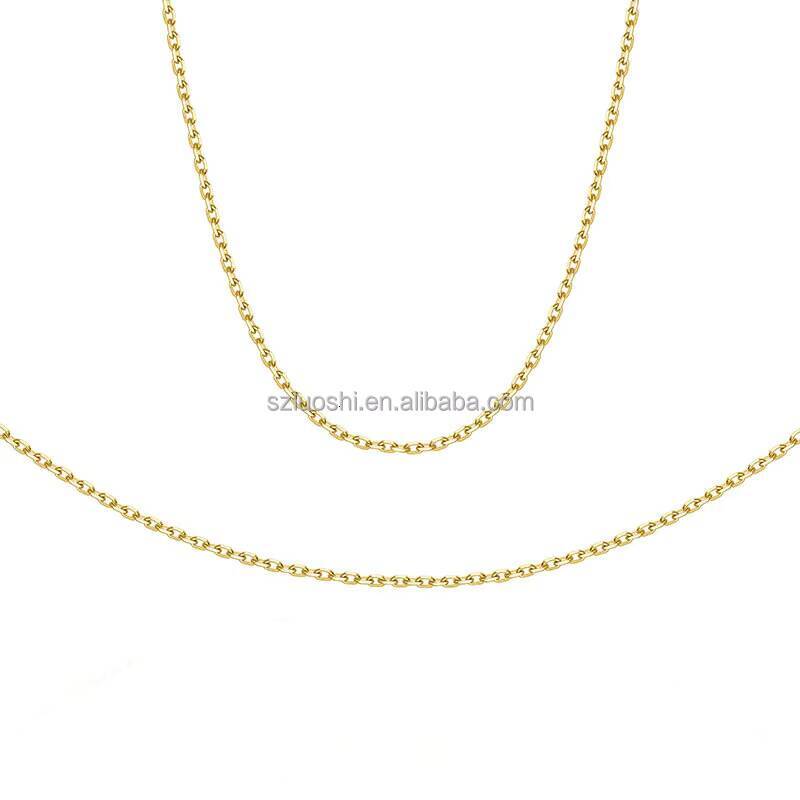 2025 Wholesale Solid Gold Jewelry 9K10K14K18K Real Gold 08115mm 42cm 16inch Thick Solid Gold Choker Chain Necklace