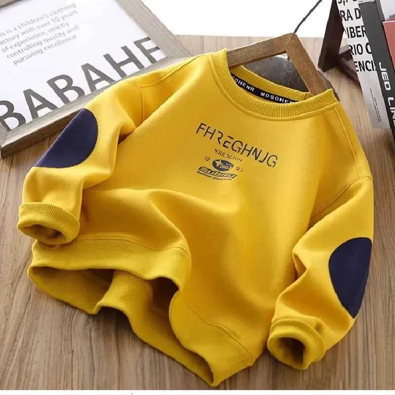 Kids Casual Sweatshirt Spring Autumn Boys Girls Round Neck Overhead Letter Print Pullover Long Sleeve Coats Children ClothesT251101