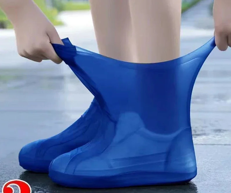 220pcs Latex WaterProof Shoe Covers Unisex Shoes Protectors Reusable NonSlip Rain Boot Overshoes Walking Shoes Accessories 251028