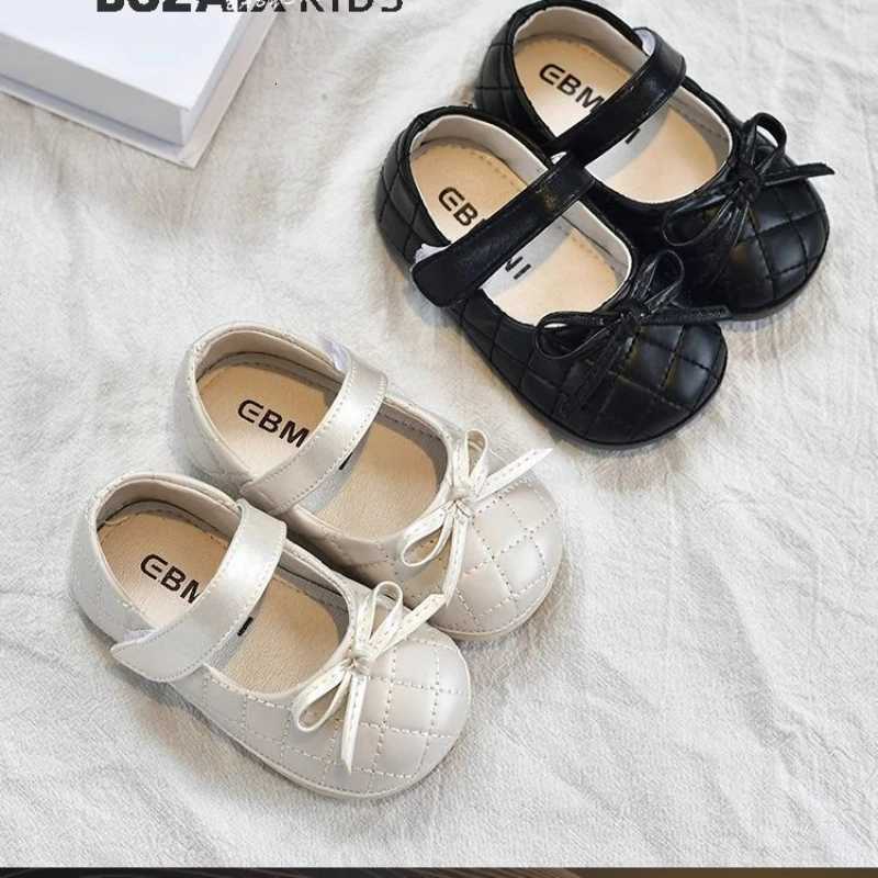Fashion Leather Shoe Versatile Comfort Casual Girl Shoes Simple New Kid Shoe Soft Soled Comfort Sandals Flat Sweet Princess ShoeT251101