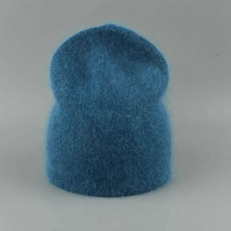 Autumn Winter Hat For Women 70 Rabbit Fur Winter Cap Fashion Warm Knitted Beanie Hats Women Solid Adult Cover Head CapsXJ251101