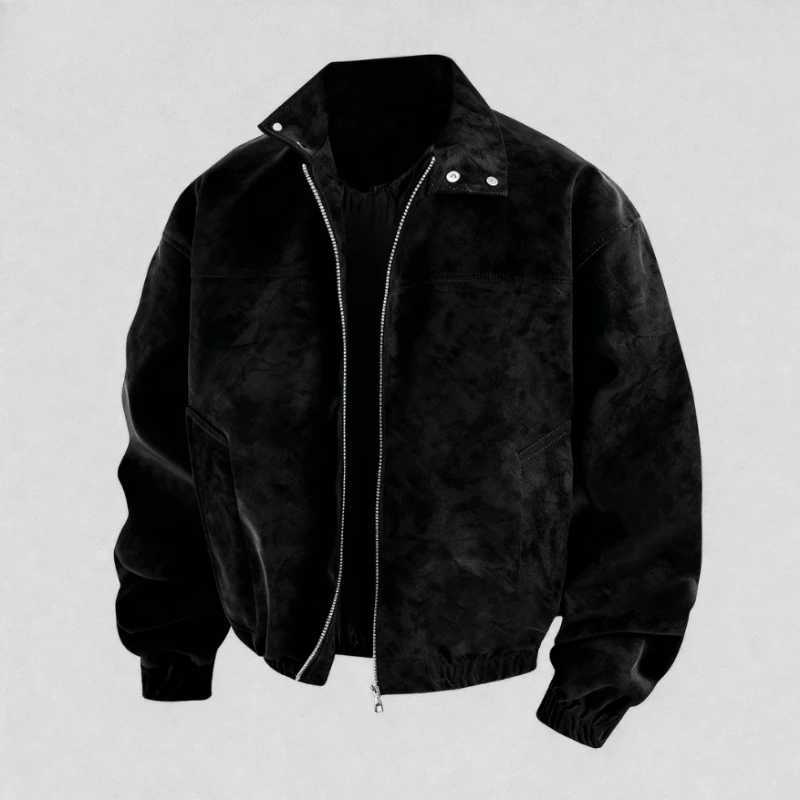 2025 Autumn and Winter New Jacket Mens Stand Up Collar Jacket Loose Comfortable Versatile Handsome Highquality Jacket Men D251101