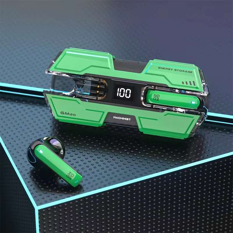 True Wireless Earphones Bluetooth Pressure Relief Style TWS Headphones Cool Breathing Light Gaming GM20 Earbuds