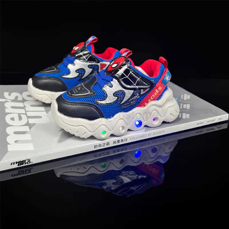 Disney 2025 New Arrival Children Casual Shoes Fashion Cartoon Spiderman Boys Sneakers Kids Outdoor Shoes Sport Shoes for 16Y H251101