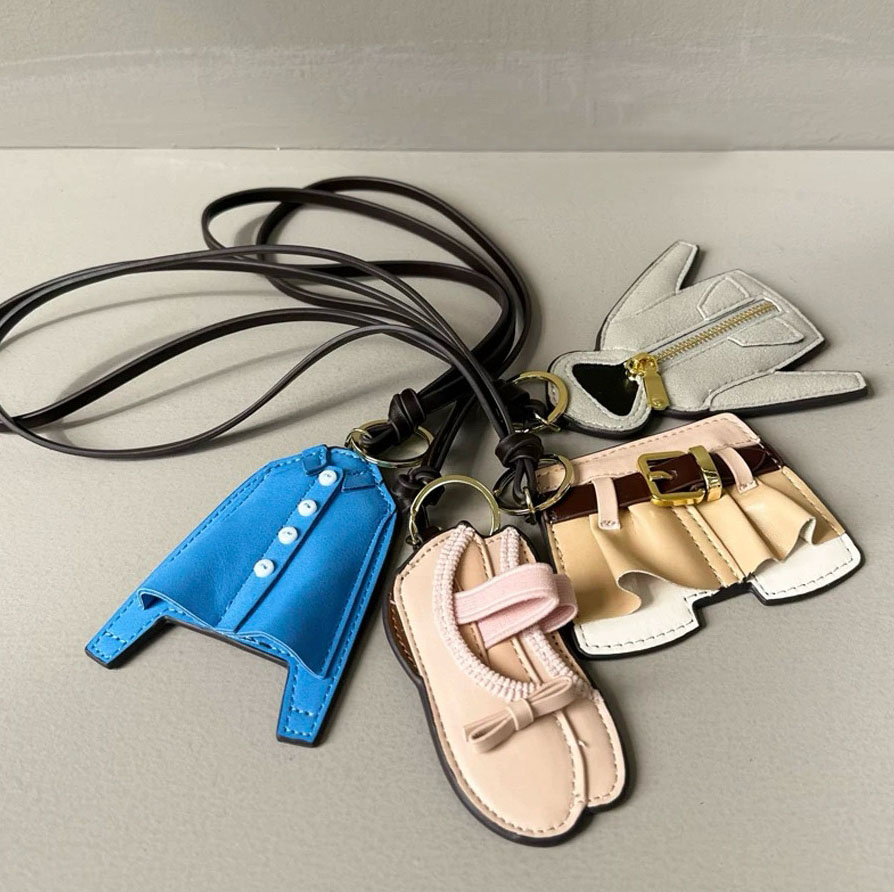 Lanyards Keychains Cute Pendant Accessories Design Mini Ballet Shoes Blue shirt Ornament Charms Clothing Personality Hanging On Bag Pendants gifts 555