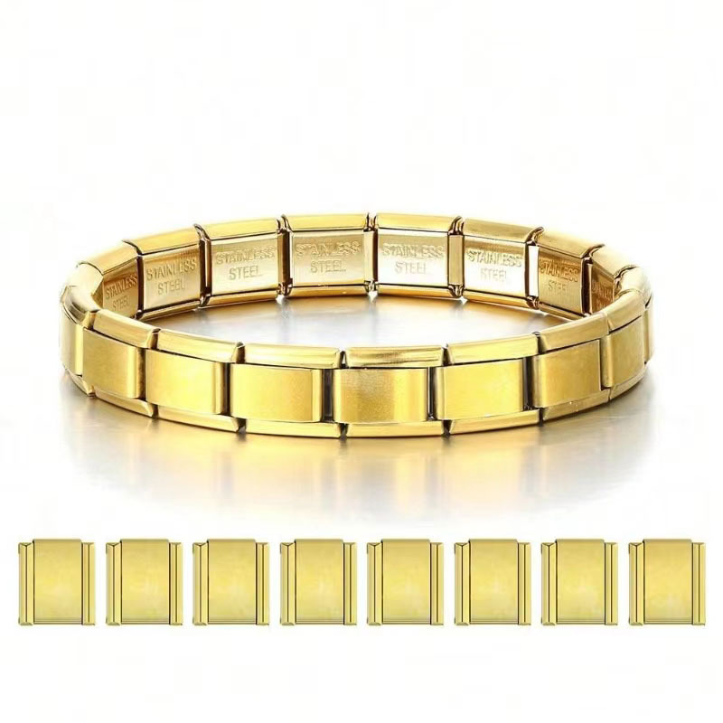Fashionable 9mm Width Italian Elastic Charms Bracelet for Women - Durable Stainless Steel Design by Hapiship