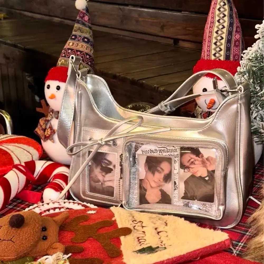 HOT Womens Transparent Ita Bags Girl Transparent Messenger Bag Womens Designer Handbags Ladys DIY Badge Tote Bag Lolita HandbagW251101