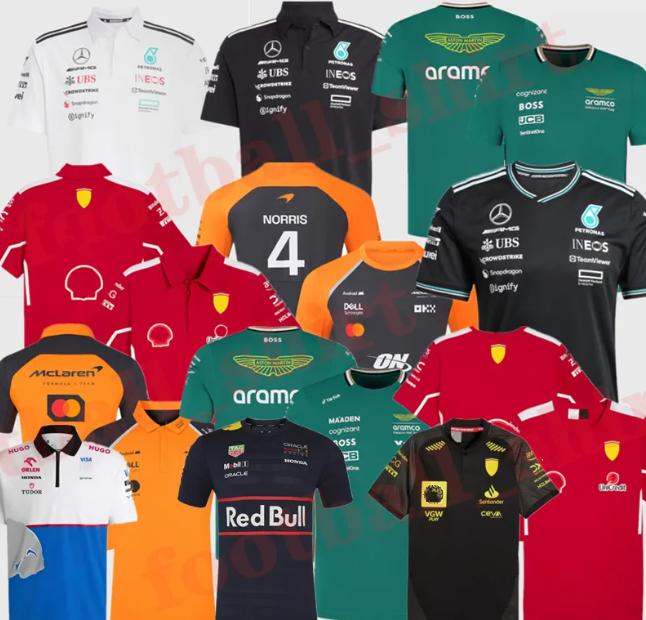 Aston Martin McLaren Men's T-Shirts Jersey Mercedes Alonso T-shirt F1 2025 2026 piastri Official Mens Fernando Alonso T-Shirt Formula 1 Racing Suit F1 Shirt MOTO Moto