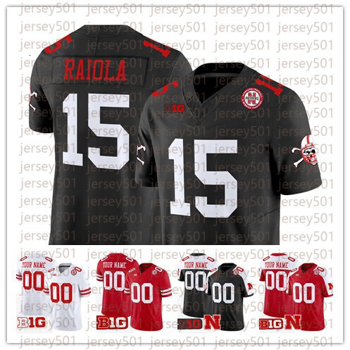 15 Dylan Raiola 80 Jahmal Banks Nebraska Football Jersey 16 Elijah Jeudy 65 Teddy Prochazka Jerseys Cornhuskers Custom Men Women Youth
