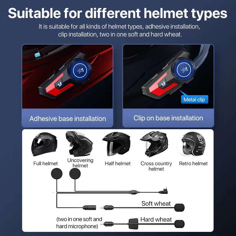 High Quality Fast Delivery Headphones Wireless Motorcycle bluetooth Helmet Headset Intercom