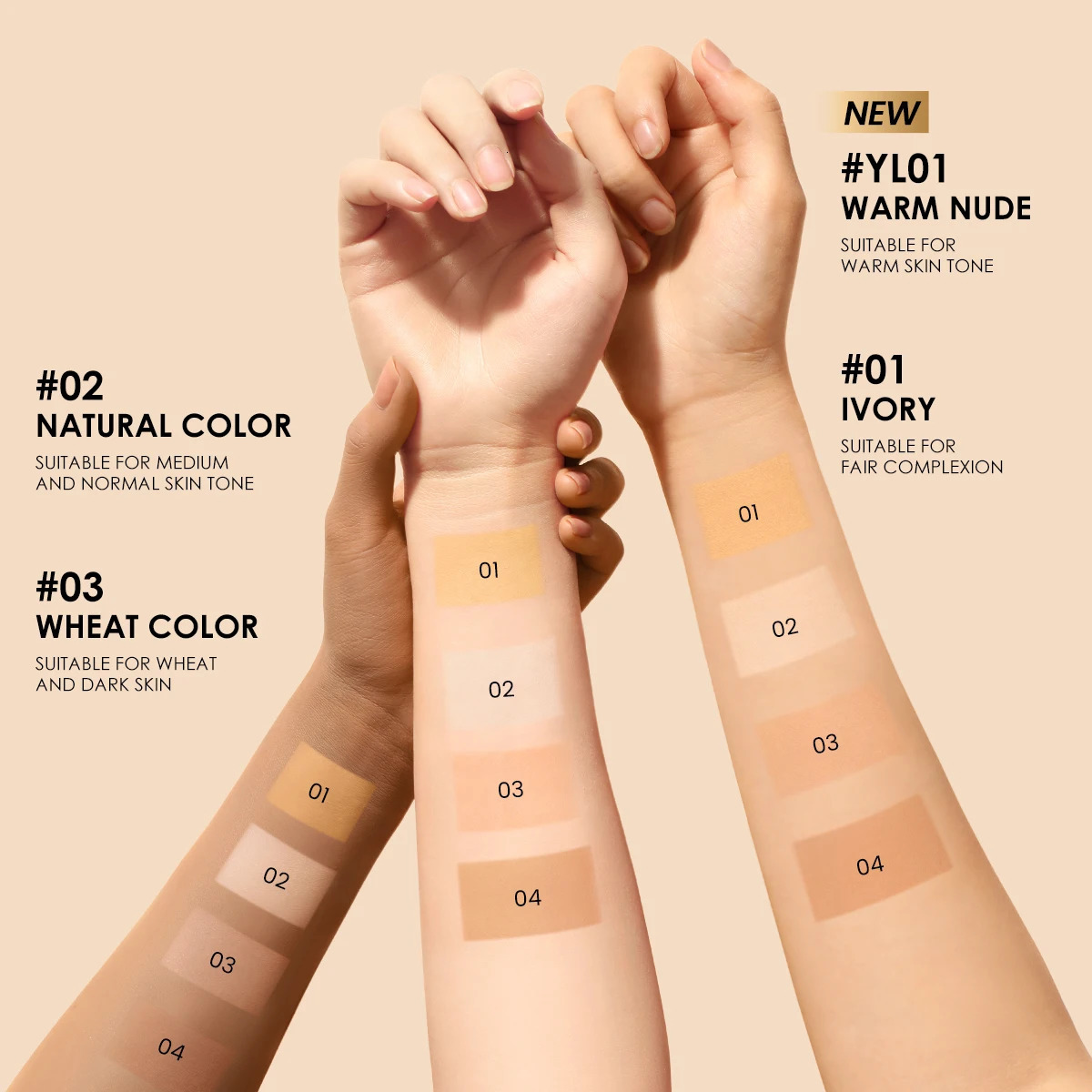 FOCALLURE 9 Colors Pressed Powder Waterproof Long-lasting Full Coverage Face Compact Setting Powder Makeup Foundation Cosmetics 250326