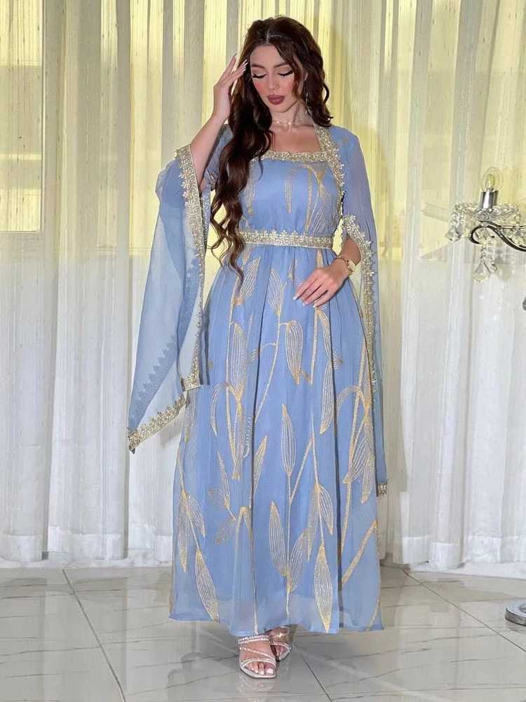Moroccan Party Dress Dubai Abayas Eid al Fitr Slim Womens Abayas Jalabiya Emboy Ktan Abayas Vestidos Arab Long Robe W250401