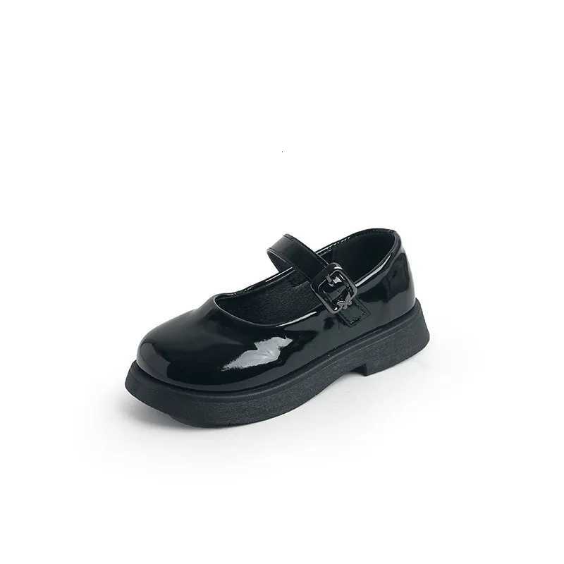 Spring Autumn Childrens Leather Shoes with Bowknot Versatile Girls Fashion Mary Jane Shoes Causal Patchwork Kids Princess ShoesT251101