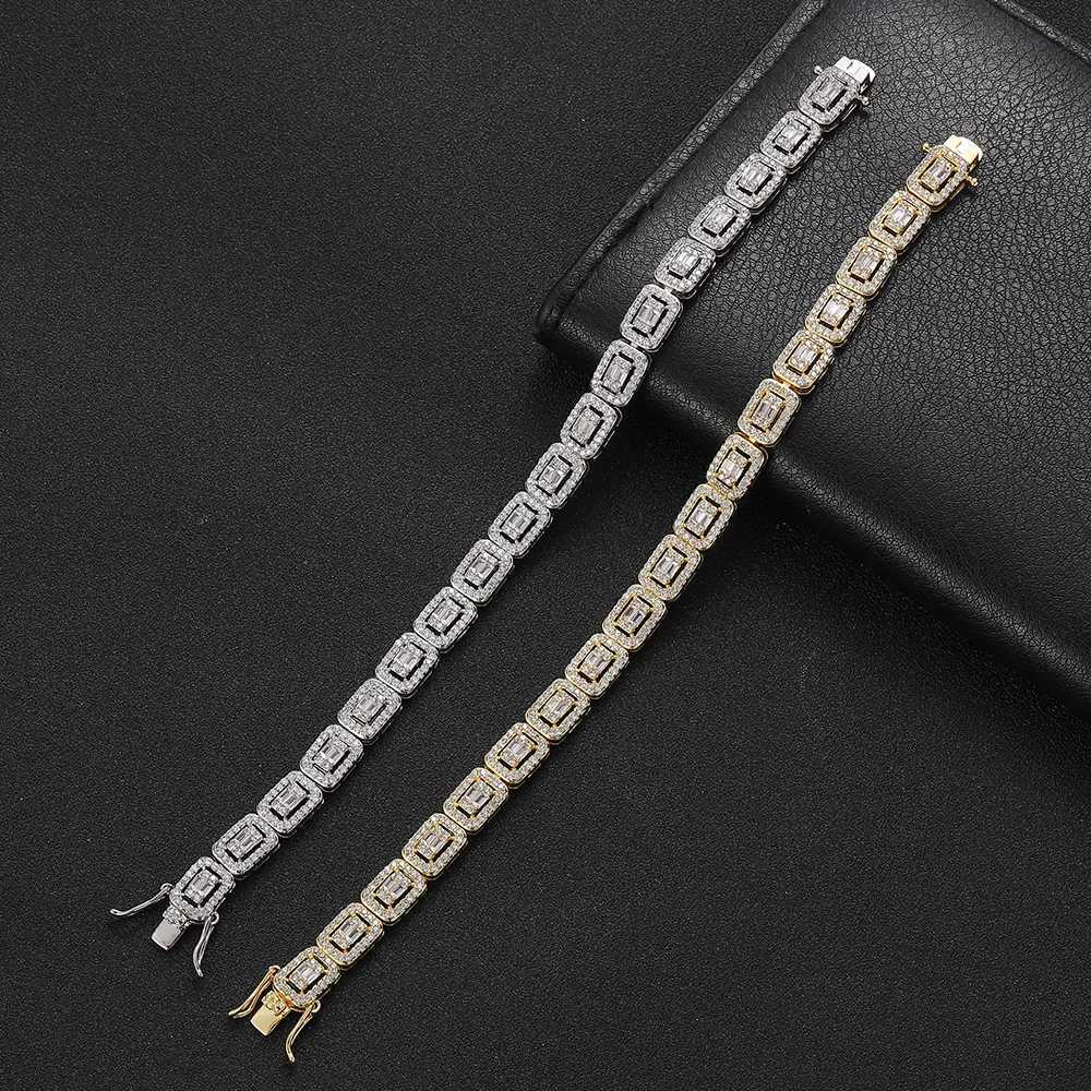 7mm ICED OUT cubic zirconia tennis bracelet for mens charming jewelry gift BB121 Y250329