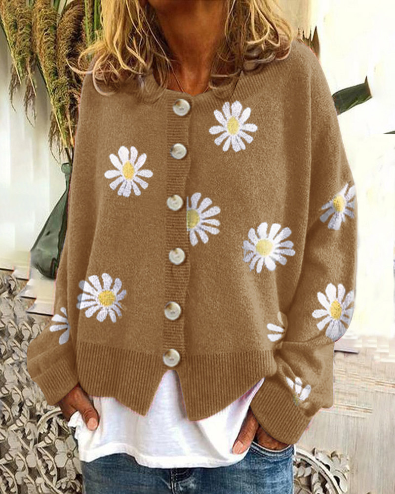 Jastie Cashmere Bandana Motif Fringed Cardigan Women V-Neck Tie Waist Long Sleeve Winter Sweater Knitwear Warm Thick Overcoat 201223