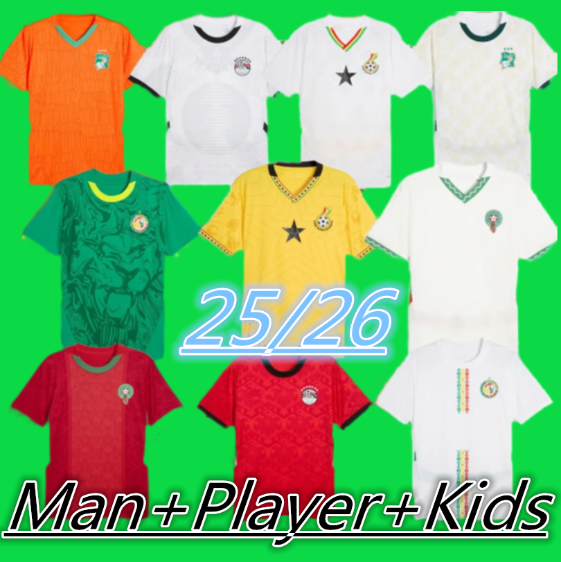 2024 2025 Africa Mali Morocco soccer jerseys Senegal MANE Hakimi Ghana KOULIBALY maillot MAHREZ Ziyech national KOUYATE football uniforms Egypt kid kits