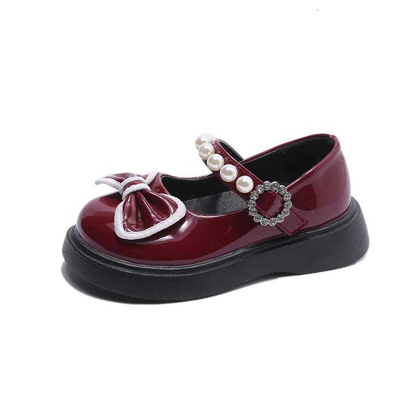 Girls Leather Shoes Black Mary Janes Kids Dance Performance Shoes Nonslip 2024 New Fashion Children Princess Shoes Soft SoleT251101