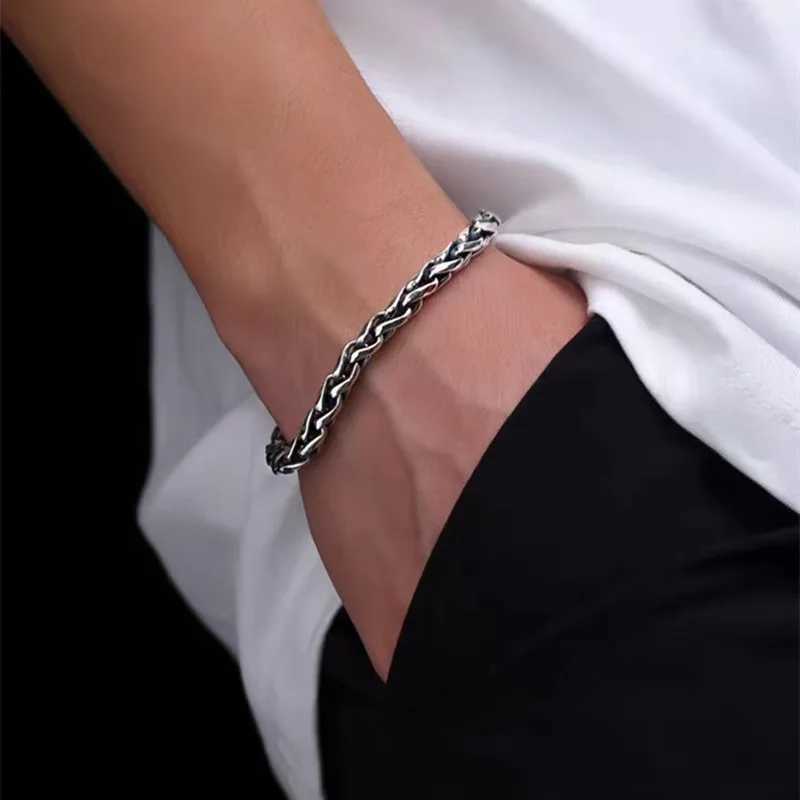 Classic Fashion Dragon Bone Bracelet Fish Hook Classic Mens High Quality Silver Plated Bracelet Maletrend Party Jewelry Y250329