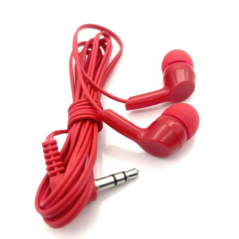Factory Wholesale HE005 Cool RED Color Waterproof In-Ear Lightweight Wired Headphones Aviation Earphone