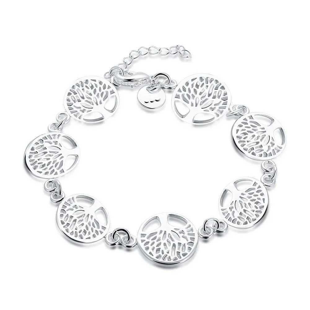 New 925 sterling silver bracelet Tree of Life bracelet for womens engagement jewelry gifts Y250329
