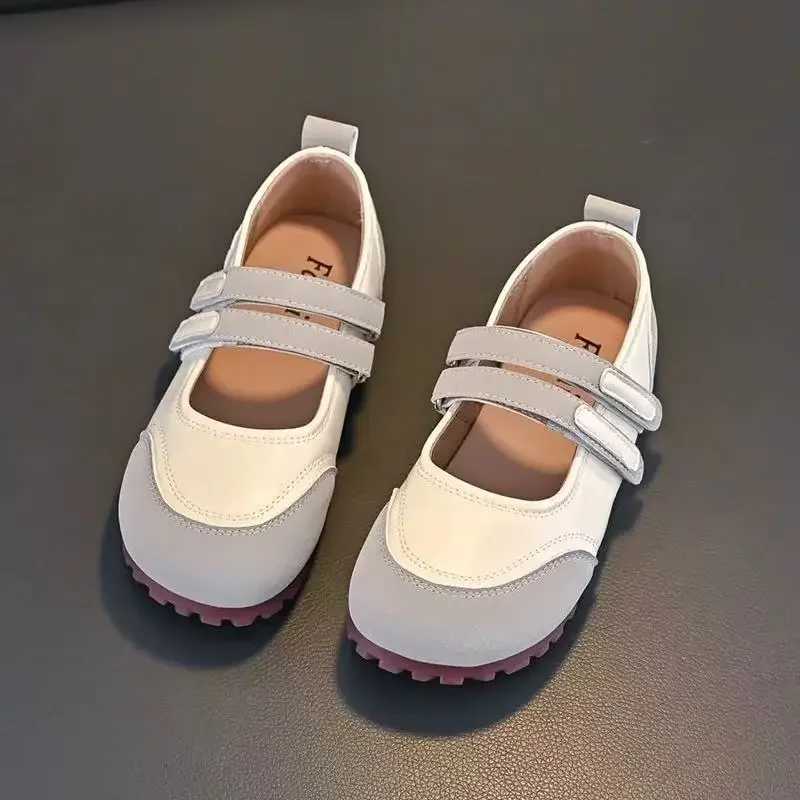 2025 New Girls Mary Jane Shoes Spring Autumn Patchwork Children Leather Shoes Soft Bottom Causal Kids School Flat Shoes ElegantT251101