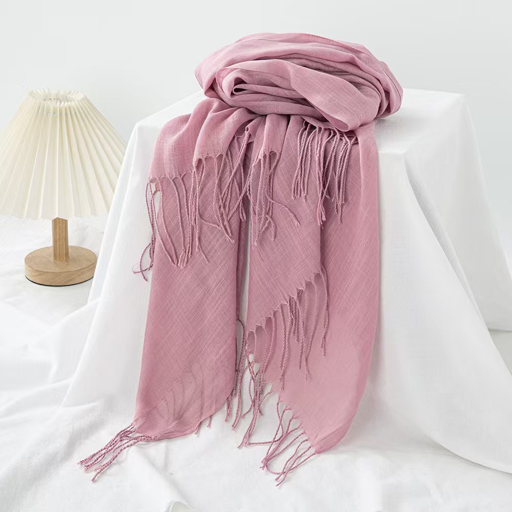 K276 Hot sale foreign trade autumn and winter style European and American pure color imitation cashmere long scarf versatile warm neck scarf monochrom