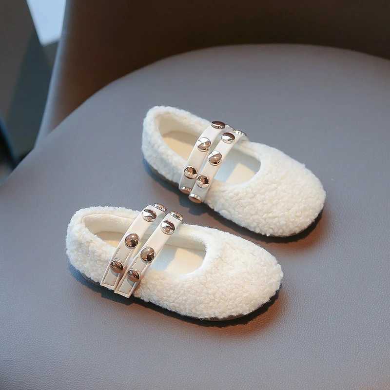 Kids Winter Fashion Hot Sale New Cute WarmSoft Metal Flat Walking Shoes Baby Girls Elegant Lightweight Casual Slipon ShoesT251101