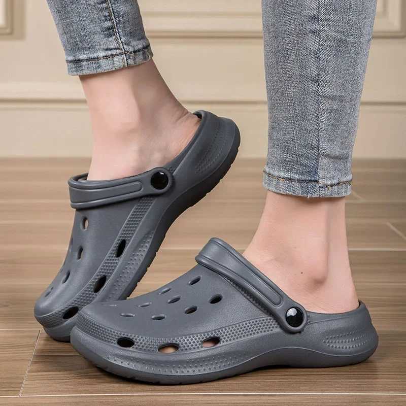 Plus Size 46 47 48 Summer Mens and Womens Casual Sliding Beach Shoes Home Garden Shoes Outdoor SandalsXJ250401