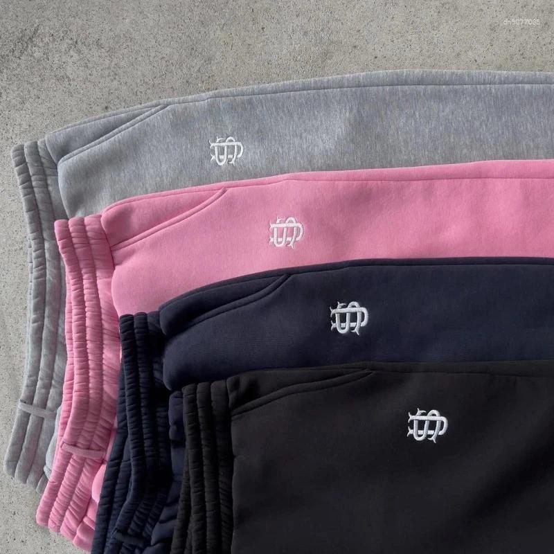 Men's Pants Extra Outsize Pockets Fashionable Couple Straight Leg Y2K Men Jogger Loose Su Embroidered Openings Wide