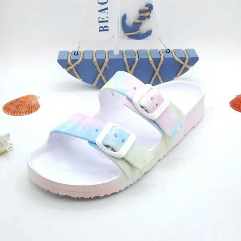 Summer EVA unisex outdoor slider high-quality non slip sandals soft fashionable green trend simple beach jelly shoes slider plus46 Z250401